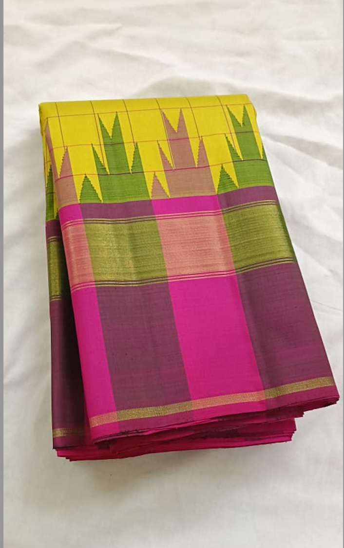 Sunshine Symphony Kanjivaram Saree