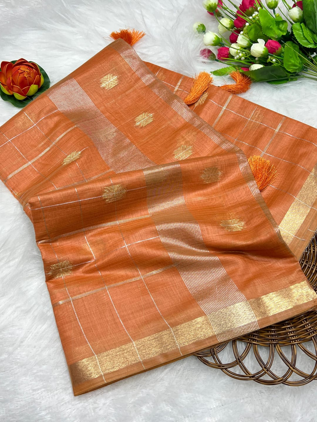 Ivory Tussar Silk