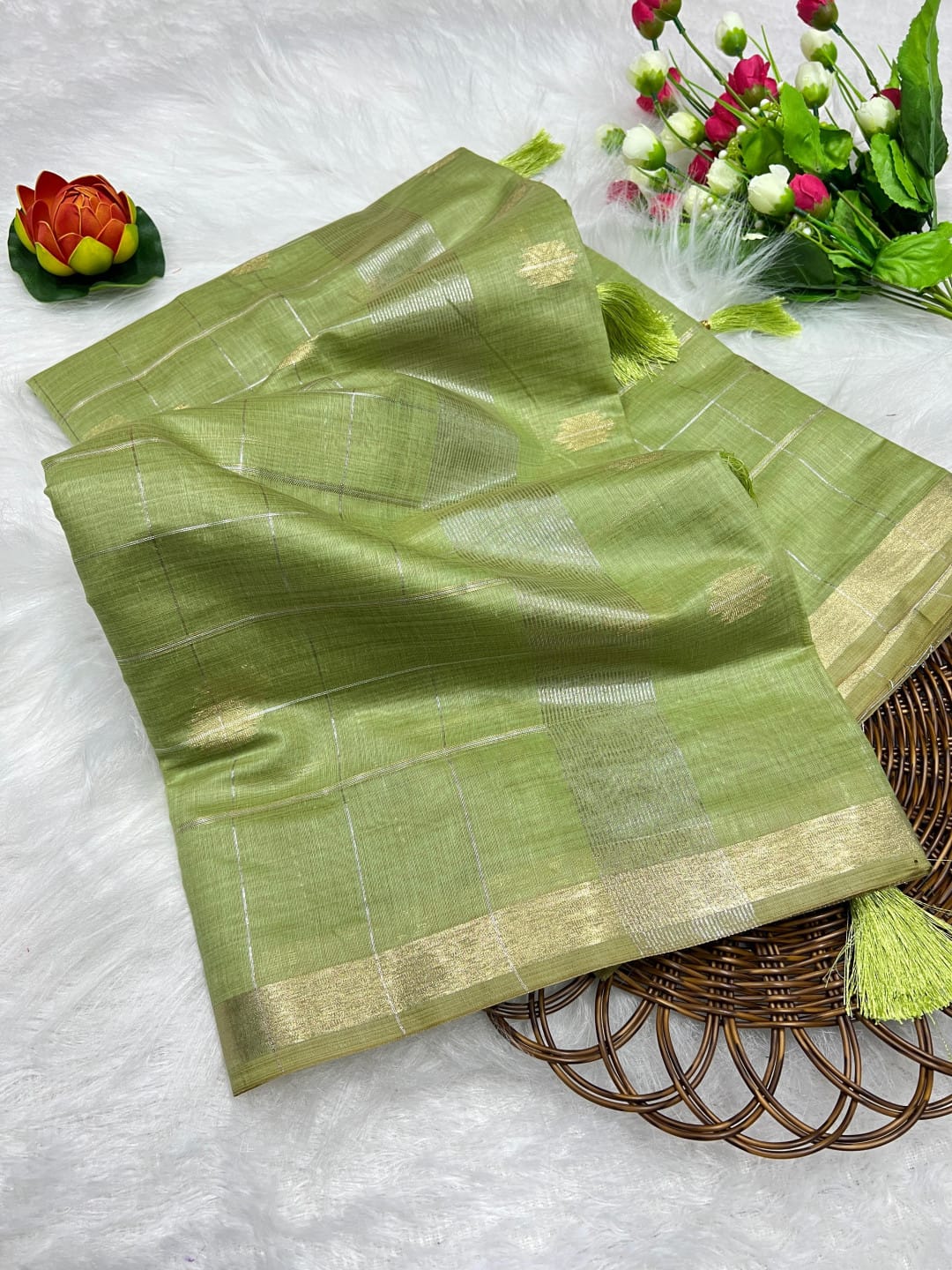 Ivory Tussar Silk