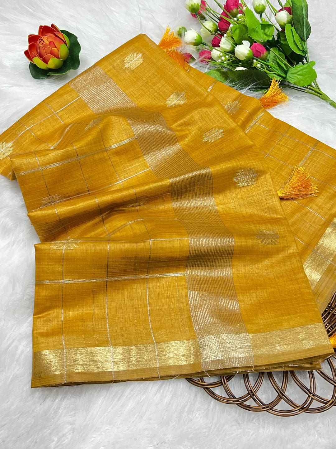 Ivory Tussar Silk