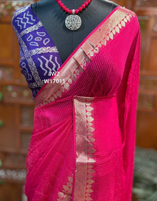 💖 Royal Banarasi Georgette Saree – A Timeless Beauty! 💖