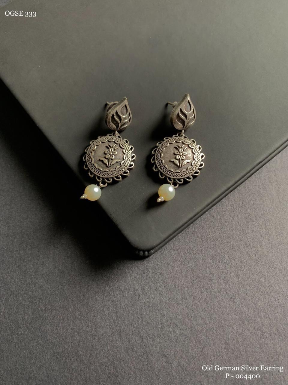 Vintage Lattice Charm Earrings