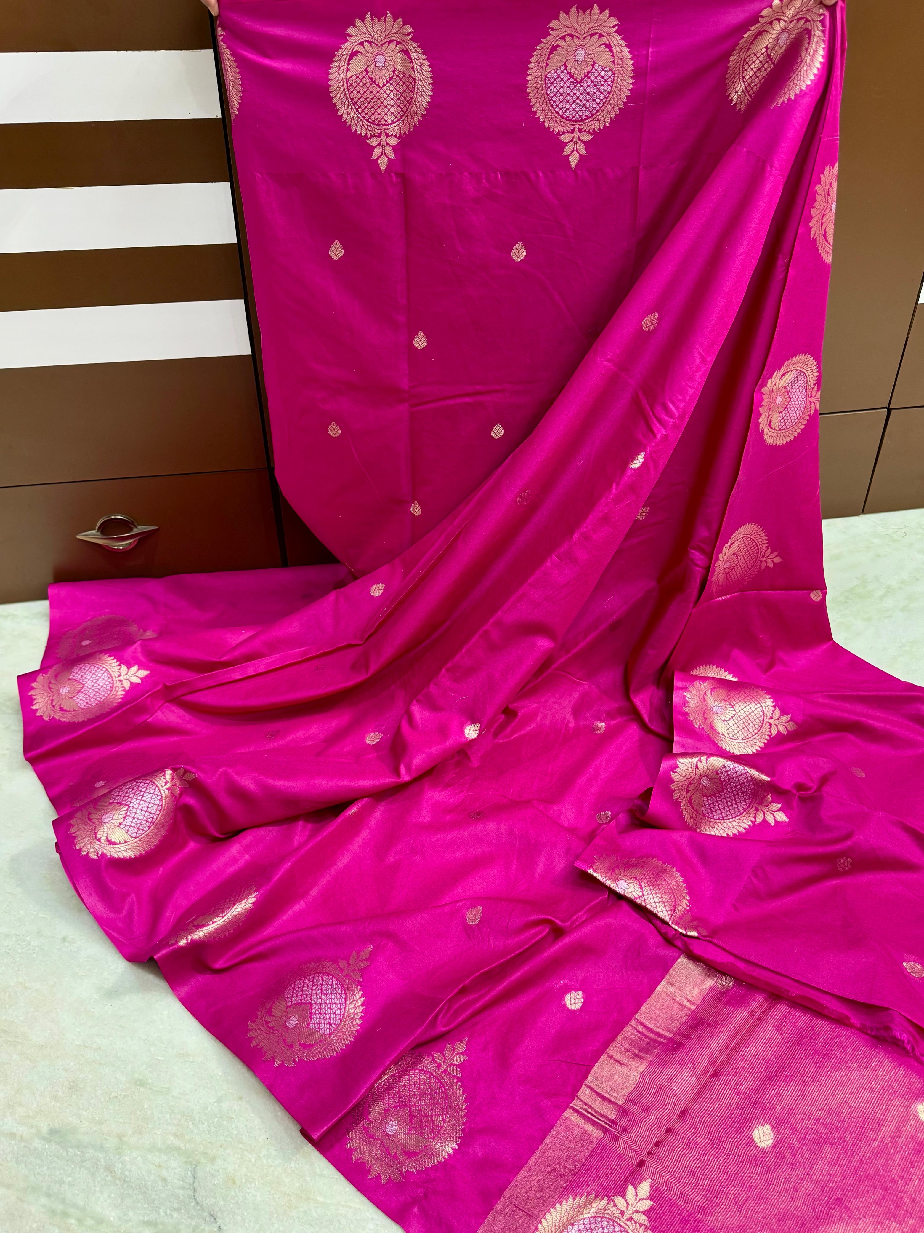 🦚 Royal Sapphire Banarasi Alfi Butta Saree 🦚