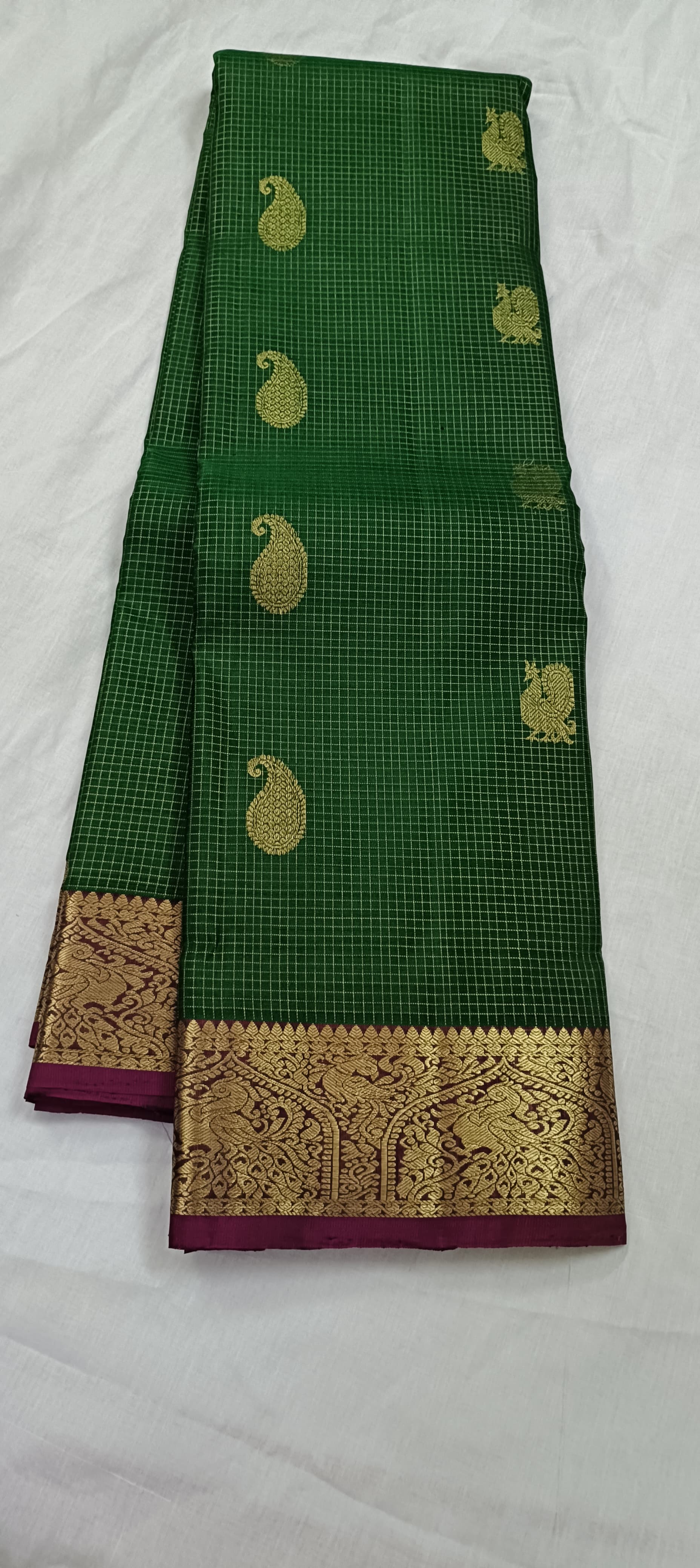 Emerald Enchantment Kanjivaram Saree