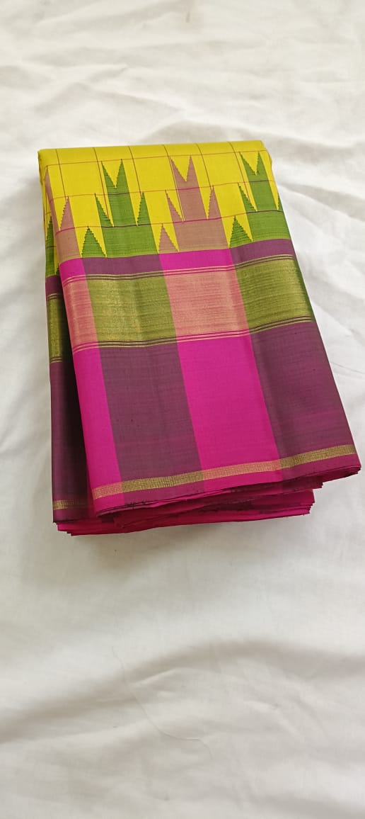 Sunshine Symphony Kanjivaram Saree