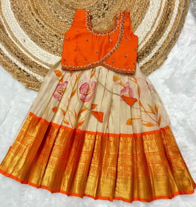 Maggam Princess Pavada Set