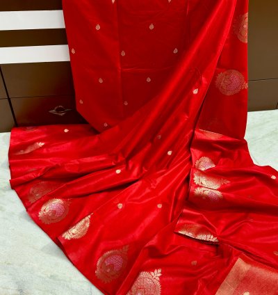 Royal Sapphire Banarasi Alfi Butta Saree