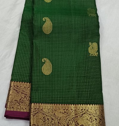 Emerald Enchantment Kanjivaram Saree