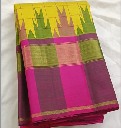 Sunshine Symphony Kanjivaram Saree