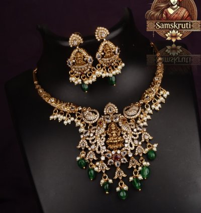 Divine Lakshmi Temple Necklace Set