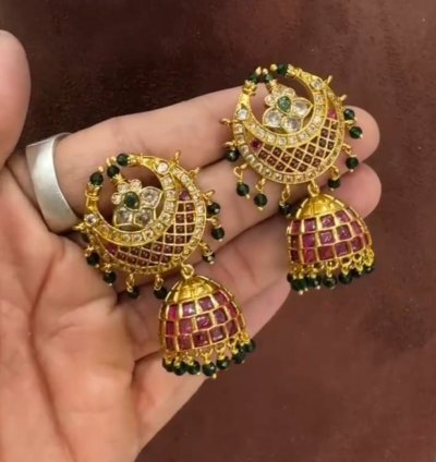 Royal Crescent Jhumka Earrings