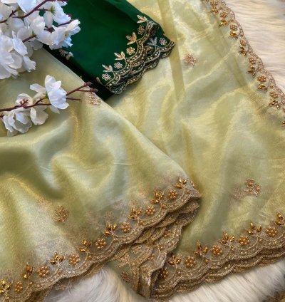 CHIFFON CRUSH SILK SAREE